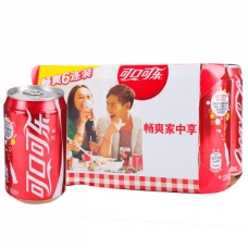 可口可乐 汽水330ml*6（六联包）