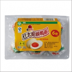 红太阳牌 熟咸鸭蛋 奎级65克  6枚塑盒390克
