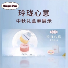 月饼团购 哈根达斯 【玲珑心意318型】 杭州月饼券 提货券